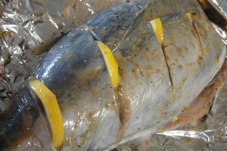 Острый тунец запечённый в горчично-медовом маринаде: шаг 3
