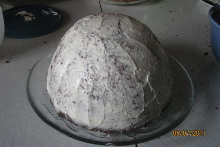 Торт "грибок"(детский тортик): шаг 7