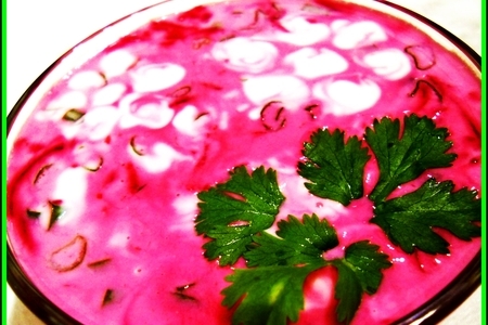 Холодный летний суп с цветами... из кефира!!! (дуэль): шаг 4