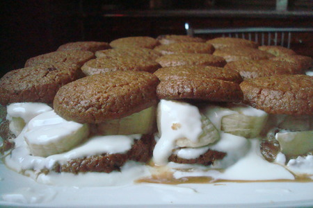 Торт-десерт с овсяным печеньем, кофе и бананами: шаг 11