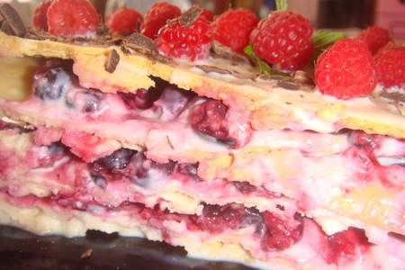 Мини-торт  из мацы с ягодами: шаг 4