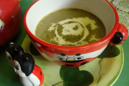 Легкий суп-пюре со шпинатом и грибами: шаг 4
