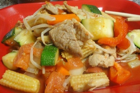 Острое мясо с овощами и соевым соусом: шаг 9