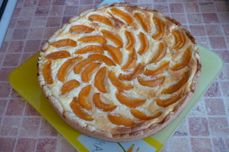 Открытый творожный пирог с абрикосами: шаг 15