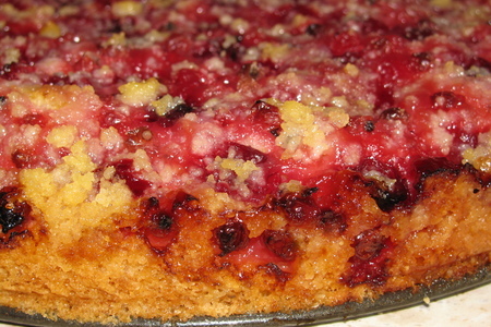 Открытый пирог с ягодками и штрейзелем: шаг 4