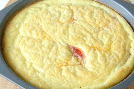 Закусочный торт с помидорами, на основе из цуккини, в яично- кремовой заливке: шаг 4