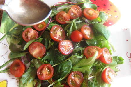 Летний салат с арбузом,черри,брынзой и мятой.(дуэль): шаг 6