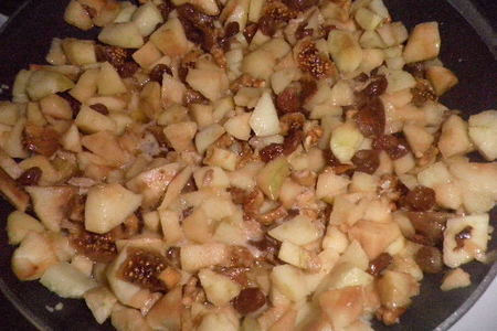 Яблочная лазанья с изюмом и орехами.: шаг 4