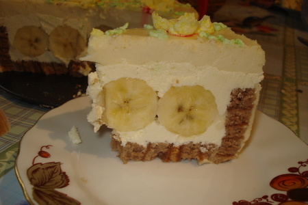 Торт «завитушки с кремом и бананами»: шаг 1