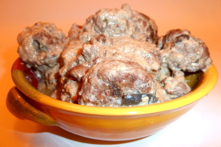 Тефтели мясные с грибами в ореховом соусе ( два в одном ): шаг 9