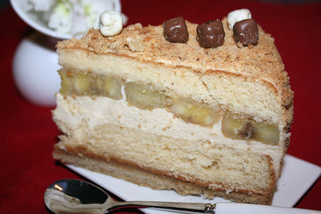 Банановый торт с карамельным баварским муссом для самой лучшей: шаг 26