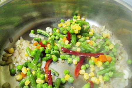 Креветки с рисом и овощами.: шаг 3