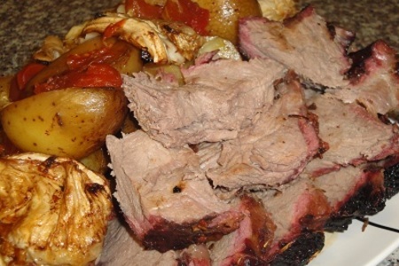 Кусочек мяса на вертеле с картошкой и капустой: шаг 9