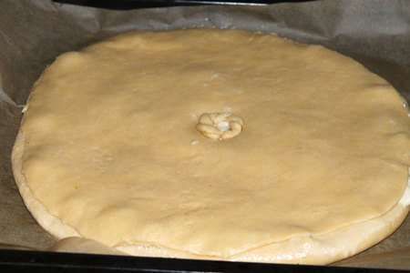 Творожный пирог с персиками: шаг 9