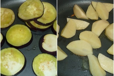 Телятина в сырной панировке, запеченная с баклажанами, картофелем и помидорами.: шаг 7