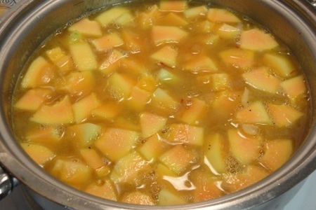Крем-суп с копчёным тунцом и папайей: шаг 5