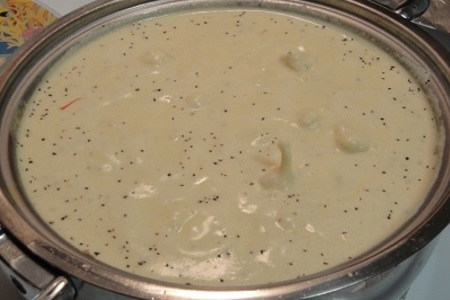 Крем-суп с копчёным тунцом и папайей: шаг 6