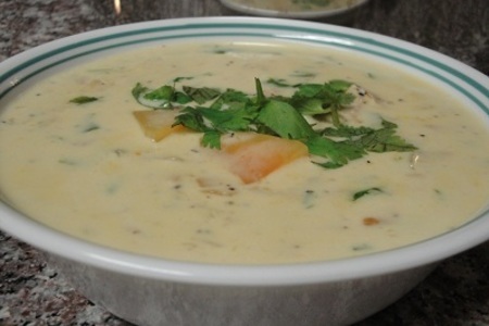 Крем-суп с копчёным тунцом и папайей: шаг 9