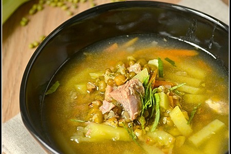 Суп с бараниной и машем: шаг 1