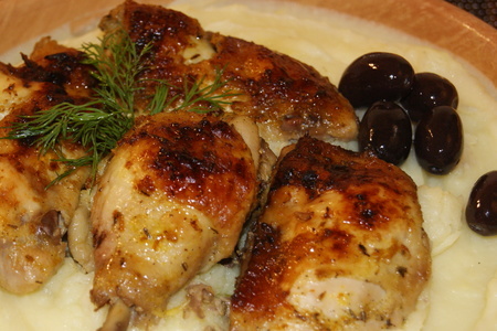 Запечёная курица с ароматным картофельным пюре"аляда"(κοτοπουλο αλιαδα): шаг 6