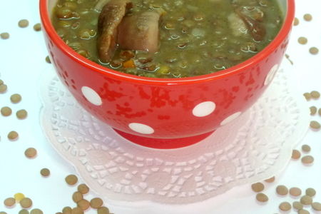 Ароматный, быстрый, невероятно вкусный суп с белыми грибами и чечевицей: шаг 7