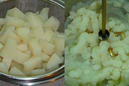 Томатный суп с гигантской фасолью и постными картофельными рогаликами + булочки с зеленым луком: шаг 11