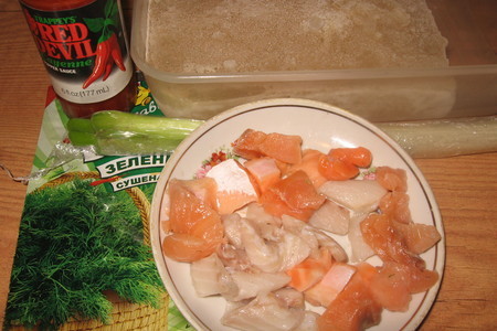 Рыбный суп микс со сливками: шаг 1