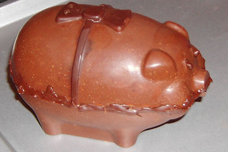 Шоколадная свинья с двойным сюрпризом и ещё одна бонусная шоколадка: шаг 22
