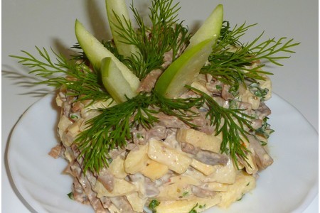 Салат из печени, яблок и сыра с пикантной ноткой: шаг 2