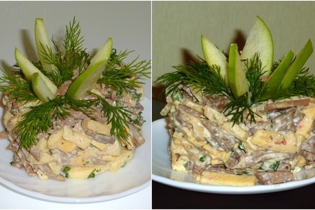 Салат из печени, яблок и сыра с пикантной ноткой: шаг 3