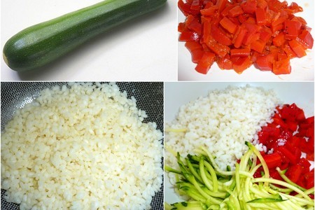 Рисовый салат с цукини, паприкой и...: шаг 1