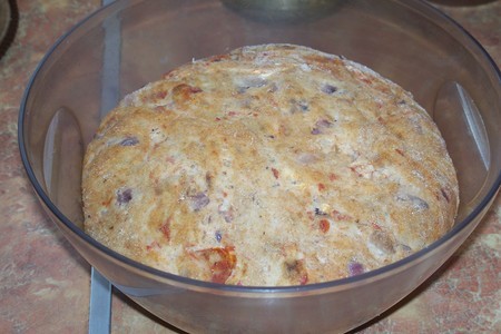 Ржано-пшеничные булочки с луком и вялеными помидорами: шаг 4