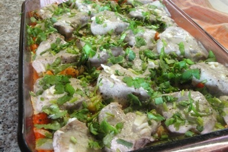 Рыба с овощами в духовке: шаг 7
