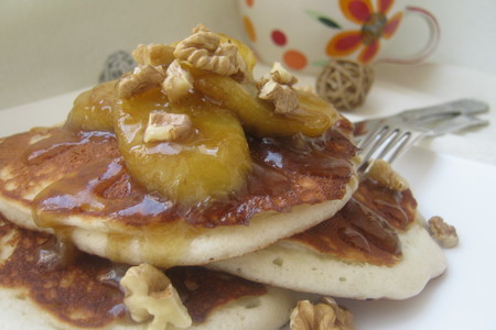 Оладьи с бананами  (banana pancakes).: шаг 8