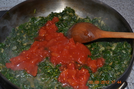 Макароны со шпинатом и вялеными помидорами: шаг 5
