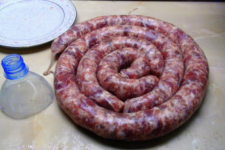 Колбаса домашняя, свиная, на манер «украинской», в день рождения ирины nira60.: шаг 6