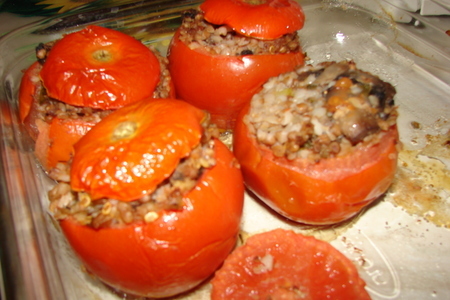 Фаршированные помидоры гречкой: шаг 2