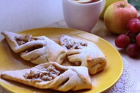 Печенье  с яблоками, корицей и орехами "чарох": шаг 6