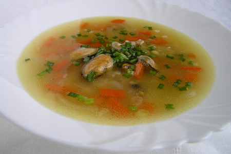 Гороховый суп с мидиями и сельдереем: шаг 8