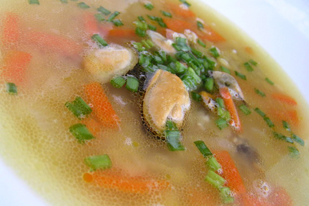 Гороховый суп с мидиями и сельдереем: шаг 9