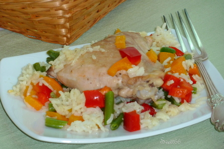 Курица с рисом и овощами в кокосовом молоке ( быстрый ужин в будний день): шаг 9
