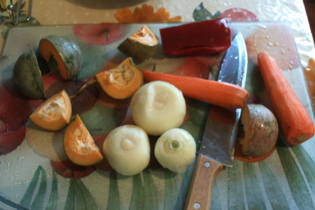 Мясо с ароматом тыквы и овощами: шаг 1