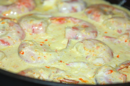 Мальтальяти с креветками в сливочно-цитрусовом соусе. для маши.: шаг 6