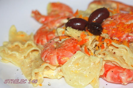 Мальтальяти с креветками в сливочно-цитрусовом соусе. для маши.: шаг 7