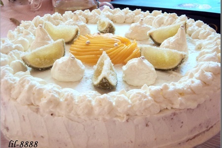 Торт лимонно-лаймовый с персиками.: шаг 14