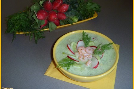 Летний суп-окрошка на кефирно-овощном смузи: шаг 5