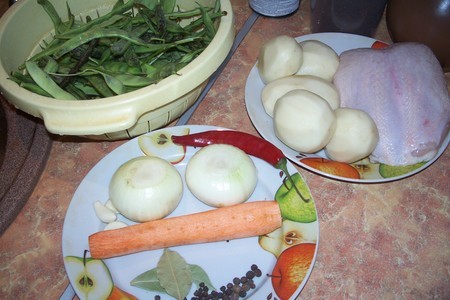Легкий фасолевый суп с пряными куриными фрикадельками: шаг 1