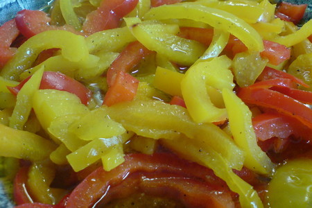 Салат из куриной грудки,риса и маринованного перца: шаг 6
