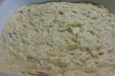 Сырная запеканка с творогом, тимьяном и вялеными томатами /на ужин к салату/: шаг 8