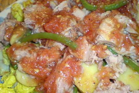 Ensalada de verano/салат из зелёной фасоли,картофеля и тунца: шаг 6